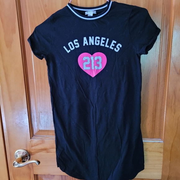 Forever 21 Other - Forever 21 Girls 9/10 Dress Los Angeles 213 Black and Pink Heart